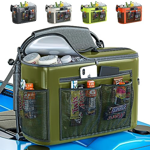 Kayak Cooler Behind Seat, Waterproof Cooler for Kayaking - Dark Green