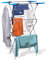 CUQOO 3 Tier Clothes Airer – Foldable Indoor & Outdoor Drying Rack with 28 Bars & Non-Slip Feet – Save Space & Dry More Laundry Fast with This Compact Steel Laundry Stand