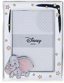 VALENTI & CO. Disney Baby - Dumbo Bilderrahmen Silber für Kinder, Geschenkidee Taufe, Geburt oder Geburtstag (9x13 cm)