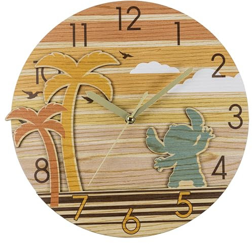 Lilo and Stitch Disney Palm Tree Wanduhr LAS3025