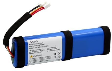 BLESYS Battery for JBL Xtreme 3, 7.4V Li-ion GSP-2S2P-XT3A Battery for JBL Xtreme 3rd Generation Bluetooth Speaker
