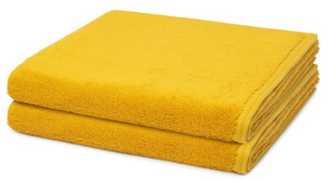 Vossen - 2 teiliges Frottier-Set - Vegan Life (2 X Duschtuch im Set) - 580 g/m2 - Baumwolle - Frottee - saugstark - weich und flauschig - Salamander