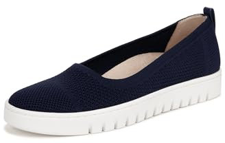 Vionic Women's Uptown Skimmer Knit Ballet Flat, Navy Blue Fabric, 6.5 UK