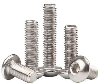 ORANXIN M8 x 35mm 10 Pcs Bulloni a testa tonda Acciaio inossidabile 304 Esagono interno Viti Testa di padella Bulloni a brugola Vite a macchina