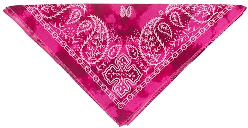 fashionchimp Bandana aus 100% Baumwolle, Premium-Qualität, Nicki-Halstuch für Damen und Herren, 50x50cm (Batik-Pink) BAN181