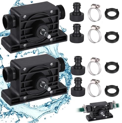 Yimomoyi 2 Pièces Pompe sur Perceuse, Pompe de Forage Électrique, Mini Pompe a Eau, Pompes à Eau et Accessoires, Pompe a Fioul pour Pomper Rapidement de L'huile, L'eau, Pomper du Liquide pour Maison