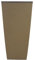 Plana - Maceta alta de exterior Aurora, macetas para plantas de exterior, jardinera de polipropileno con plato extraíble, efecto ondulado, dimensiones 35 x 35 x 68 h cm (polipropileno y madera,