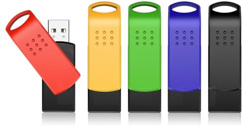 KEXIN USB Stick 16GB 5 Stück USB Sticks Rotate Mehrfarbig 5er Pack für PC, Desktop, Auto