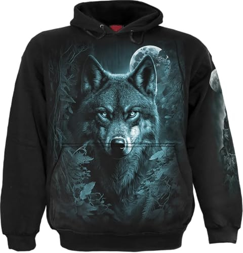 Spiral Forest Guardians Männer Kapuzenpullover schwarz