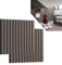 ACXIN Lot de 2 panneaux acoustiques 3D en bois - Placage en chêne véritable sur feutre acoustique - 60 x 60 cm - Panneaux muraux à lamelles - Revêtement mural - Pour couloir, salon, bureau - Marron