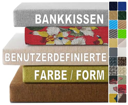 Celtty Benutzerdefinierte Bankkissen, Drinnen Outdoor Sitzkissen für Fensterbank Abnehmbarem Waschbar rutschfeste Bankpolster Stuhlkissen (Dicke 8CM)
