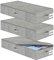 Under Bed Storage Box with Lid 3 Pack, Low Profile Foldable Underbed Clothes Organiser Under Sofa and Cot, W/ Ultra Thick Fabric and Sturdy Bottom/Sides, Storage Box for Dorm and Home 76x40x17cm