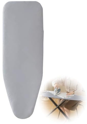 Bügelbrettbezug Aus Baumwolle,90x30cm 100x34cm 110x34cm 120x38cm Haus Bügeltischbezug Hotel Bügelbrett Bezug Bügelbezug Mit Kordelzug(Silber,100x34cm)