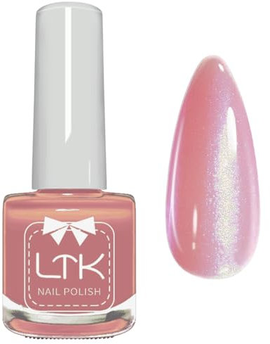 Pink Nail Polish - Pink Nail Varnish - Pearl Nail Polish - Pale pink Glitter Quick Dry nail Polish- Breathable Long Lasting nail polish- Shimmer Mermaid Pastel nail Varnish For Nails Art DIY