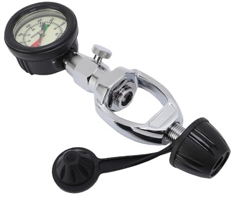 Drfeify Verificador de Presión del Tanque de Buceo de Buceo, Herramienta de Prueba Precisa con Esfera Luminosa, Compacta y Portátil para Aventuras de Buceo