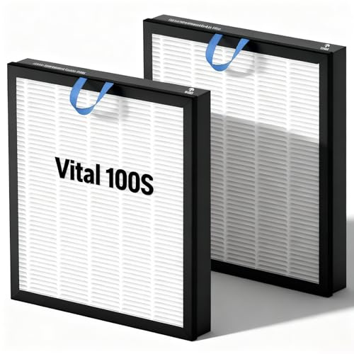 Vital 100S Filter, Ersatzfilter für Levoit Vital 100S Luftreiniger, 2 Stück | 3-in-1 HEPA mit Aktivkohlefilter und Vorfilter gegen Feinstaub, Pollen, Tierhaare, Rauch, Gerüche, Vital 100S-RF