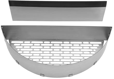 Bdneygtyr Panier à charbon en acier inoxydable avec bac à eau, panier à charbon de bois pour barbecue sphérique et brasero – Panier à charbon universel pour griller et fumer indirectement, 53 x 21 cm