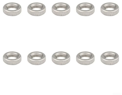 Yuanpgky Copper Alloy Bicycle Valve Nut Locking Ring Set, Precision 6V1 for 8V1 for Valves, Secure Inner Tube Core to Maintain Inflation Stability(A)