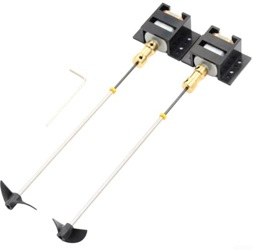 Trurovem Lot de 2 kits de système d'entraînement de bateau RC avec 130 degrés d'hélice d'arbre moteur pour bricolage modèle pièces de bateau télécommandées accessoires de mise à niveau de bateau noir