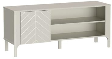 Masseno TV-Schrank Alicante 135 cm Fernsehschrank mit 1 Türen TV-Lowboard für Wohnzimmer Modern 135x40,5x57 cm Kaschmir