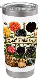 Bloom Stake Ready Dahlia Row Stainless Steel Insulated Tumbler