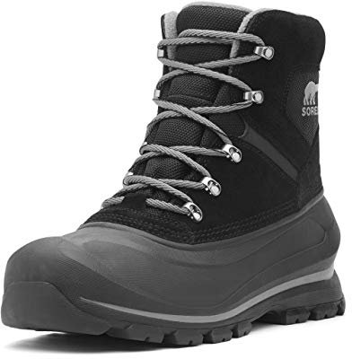 Sorel Buxton Lace Boot WP, Stivali da Neve Impermeabili, Uomo, Black/Quarry 2023/2024, 41 EU
