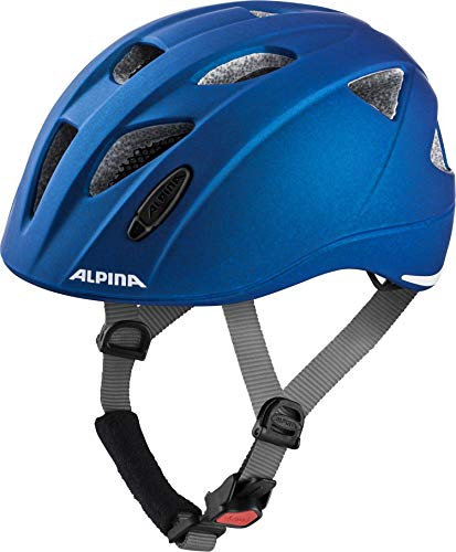 Alpina XIMO L.E. - Leichter, Sicherer & Bruchfester Fahrradhelm Mit Optionalen LED-Licht Für Kinder, Blue matt, 45-49 cm