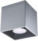SOLLUX lighting Quad 1 Deckenleuchte mit Rechteckigem Schirm - Deckenleuchte Wohnnzimmer Pendelleuchte Esszimmer Lampe - Leuchte Küche aus Aluminium in Grau 10 x 10 x 10 cm