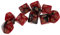 10er-Set Doppelfarbige 10-Seitig D10 Würfel Spielwürfel 16mm Würfelset, Rot + Schwarz