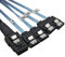 CABLEDECONN Internales SFF8087 Mini-SAS-Kabel, 0,75 m, 36-polig, Stecker auf SATA, 7-polige Buchse (X4), Forward Breakout-Kabel (8087 auf 4sata, 0,75 m)