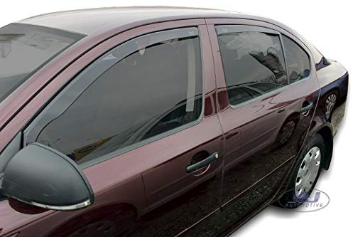 J&J AUTOMOTIVE | Windabweiser Passend Für Octavia II, 4-Türer Limousine 2004-2012, Heko Regenabweiser, Getönt, 4-TLG, Vorne, Hinten, Aerodynamisch