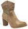 Fashion Moda Stivali Stivaletti Donna Caviglia Anfibi Primaverili Estivi Traforato Biker New Tronchetto Nero Beige Nuovi Estate Tacco Comodi G633 (Beige, Numeric_40)