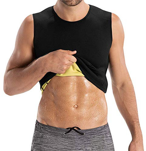 Cabeen Sauna Sudore Canotta Dimagrante da Uomo Hot Effetto Neoprene Gilet Body Shaper per la Perdita di Peso Bruciare i Grassi Addome Palestra Fitness