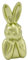 Dio putziger origineller Osterhase als Büste lustiger Hasenkopf als Osterdeko Keramik in hellgrün oder hell-Altrosa metallic (hellgrün metallic, groß)