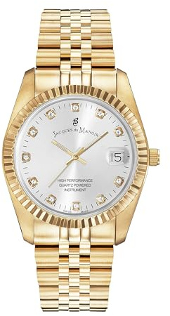 Jacques Du Manoir Damenuhr - Inspiration, 36 mm Analog Quarzuhr mit Edelstahl Armband