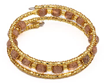 Sospiri Venezia Bracelet Femme composé de 7 Perles en Verre Diamètre 8 mm Bracelet en Verre de Murano Original Bijou Idée Cadeau Made In Italy Certifié (Mix Blanc Rouge Noir)