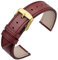 ANNEFIT Uhrenarmband 20mm, Schnellverschluss Lederarmband Ersatz mit Gold Schnalle (Rot)