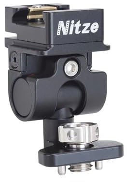 Nitze Camera Monitor Mount Holder with 3/8 ARRI Locating Pins to Quick Release NATO Clamp, Supports 360° Rotation and 180° Tilt, Payload up to 5kg for 5 and 7 Field Monitor- N54-H1