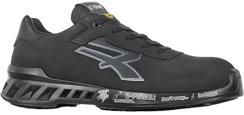 U-Power RV20024 Linea RED LEVE Modelo BEN Zapatos de Seguridad Resistentes Al Agua, S3 SRC CI ESD, Negro, 43 Tamaño