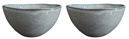 PintoCer - Bols à Céréales, Beige, Lot de 2 Bols, Céramique en Grès, Bol Desanuyo, Bol Soupe.