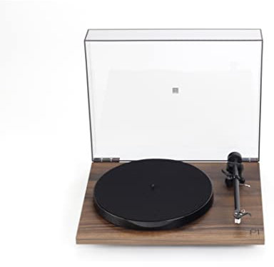 REGA Planar 1 Plus - Giradischi con fase fono integrata e cartuccia MM in carbonio premontata (speciale finitura noce)