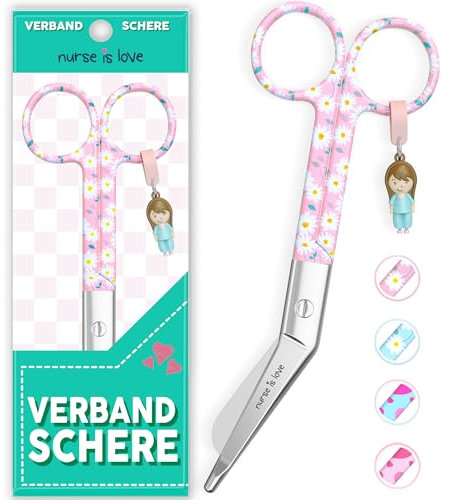 Nurse is Love Tijeras Enfermeria Punta Roma - Tijeras Pico de Pato Enfermeria | Ideal para Porta tijeras, Punta Redonda Profesional, Primeros Auxilios