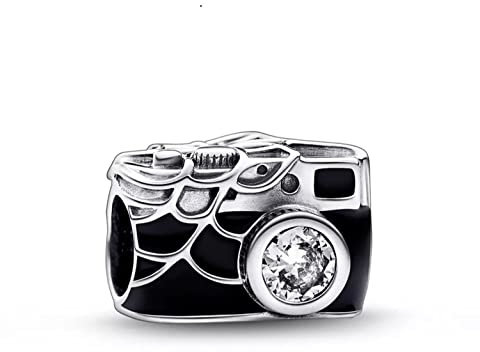 Beads R Us ® - Marvel at our Charm Beads in Sterling Silver S925, Spider-Man Camera Selfie, Compatible with all European style Charm Bracelets, Anklets and Necklaces.