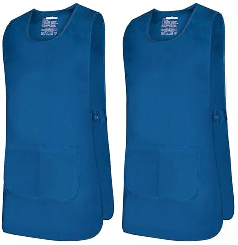 MISEMIYA - Paket 2 Einheiten - REINIGUNGSSCHÜRZE ARBEITSEINHEITLICHE KLINISCHE MEDIZINISCHE Reinigung TIERÄRZTLICHE SANITÄRE GASTFREUNDSCHA - Large, Azul 37