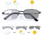 MIRYEA Photochromic Progressive Multifocus Reading Sunglasses UV400 Protection Multifocal Trifocal Transition Anti UV Top Clear Sun Readers Blue Light Blocking Computer Glasses for Women Men Eyewear