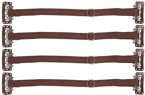 4PCS Face Lifting Band mit Haarspange, Face Lift Tape Band, Verstellbarer Elastischer Gesichtslifting-Gürtel, Augenfaltenentfernungsgürtel, Facelift-Patch-Bänder, Bänder für (Braun)