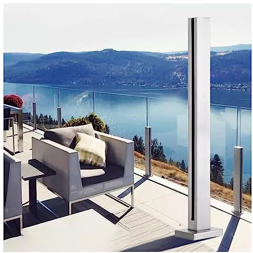 Glas Geländerpfosten Glashalter Edelstahl Pfosten Aus Gehärteten Glasscheiben Für Geländer Im Innenbereich, Geländerabstandshalter Silber Edelstahl Glasklemmen, Clear View Zaunsystem-Halterung Deck Ba