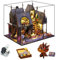 Magic Castle DIY Miniaturhaus-Set, handgefertigtes Puppenhaus-Möbel-Puzzle-Modell, Maßstab 1:24, kreatives Raumgeschenk für Kinder, Teenager, Geburtstagsgeschenk (plus Staubschutz und Spieluhr)