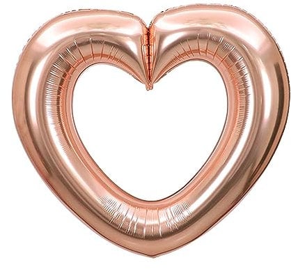 Herz Luftballon Aufblasbarer Fotorahmen Fotobox Accessoires Hochzeit Party Zubehör, Fotobox Requisiten Rosegold,Foto Requisiten Party Gadgets,Bilderrahmen Geburtstag,Fotorahmen Aufblasbar Folienballon