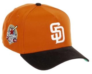 New Era San Diego Padres MLB 40th Anniversary Sidepatch Orange Black Cord 9Forty A-Frame Snapback Cap - One-Size